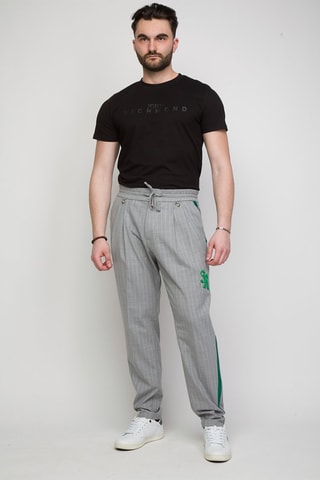 Pantalon en laine vierge Kark - Gris et blanc - Richmond