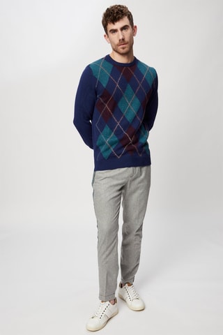 Chino en laine - Gris clair chiné - Harmont & Blaine