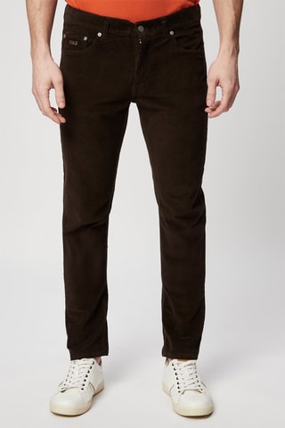 Pantalon droit en velours côtelé - Noir - Harmont & Blaine