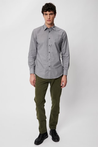 Chino slim en velours - Vert olive - Harmont & Blaine
