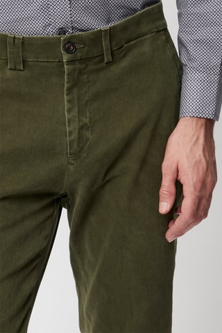 Chino slim en velours - Vert olive - Harmont & Blaine