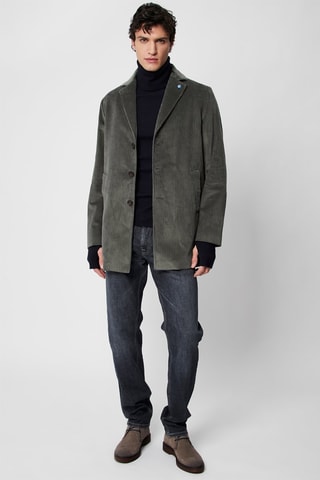 Manteau en velours - Vert foncé - Harmont & Blaine