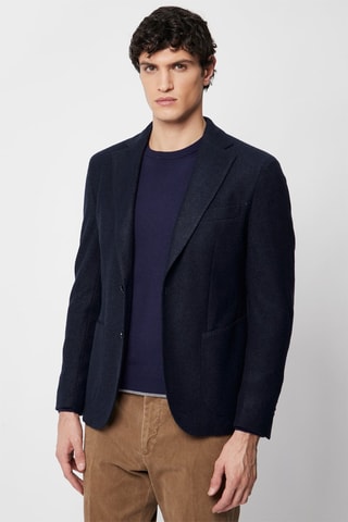 Veste en laine vierge - Bleu marine - Harmont & Blaine