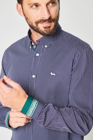 Chemise rayée - Bleu marine et blanc - Harmont & Blaine