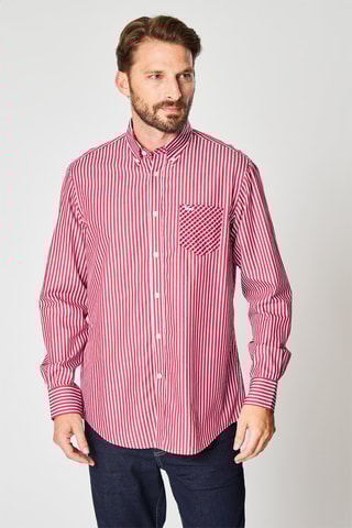 Chemise rayée - Bordeaux - Harmont & Blaine