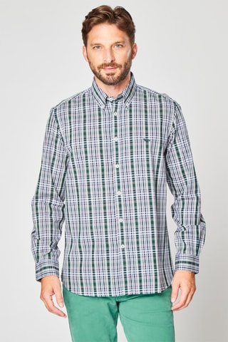 Chemise à carreaux - Indigo et vert foncé - Harmont & Blaine