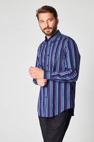 Chemise rayée - Bleu - Harmont & Blaine