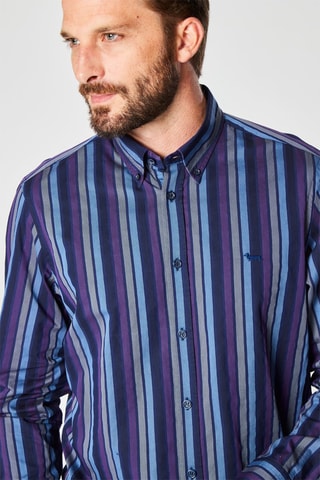 Chemise rayée - Bleu - Harmont & Blaine
