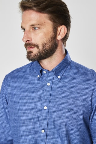 Chemise à carreaux - Bleu - Harmont & Blaine