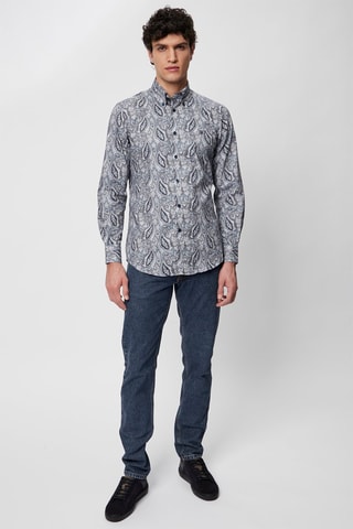 Chemise regular - Bleu et blanc - Harmont & Blaine Jeans