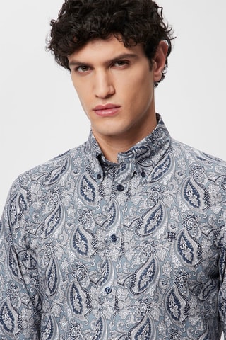 Chemise regular - Bleu et blanc - Harmont & Blaine Jeans