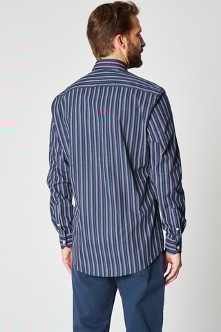 Chemise rayée - Bleu marine - Harmont & Blaine