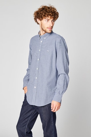 Chemise à carreaux - Bleu marine et blanc - Harmont & Blaine