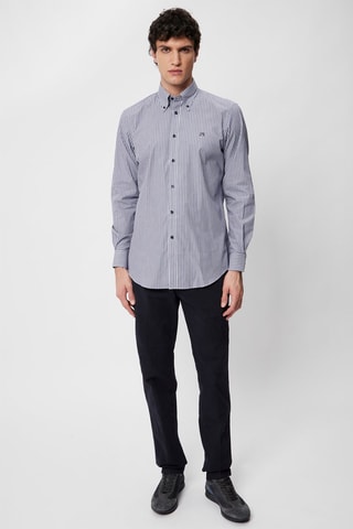 Chemise regular - Blanc et bleu - Harmont & Blaine Jeans