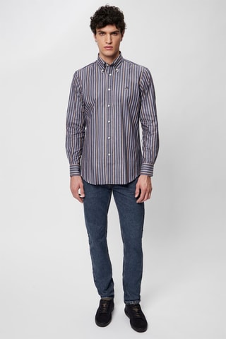 Chemise regular - Bleu et beige - Harmont & Blaine Jeans