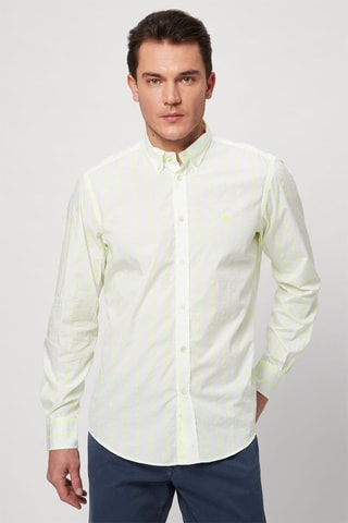 Chemise - Blanc et vert citron - Harmont & Blaine