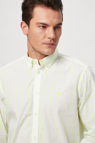 Chemise - Blanc et vert citron - Harmont & Blaine
