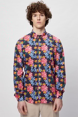 Chemise - Bleu marine et fuchsia - Harmont & Blaine