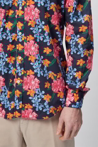 Chemise - Bleu marine et fuchsia - Harmont & Blaine