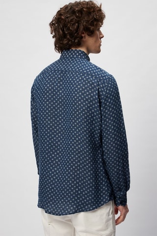 Chemise en lin - Bleu marine - Harmont & Blaine