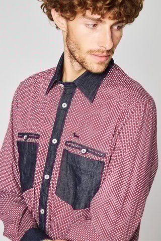 Chemise - Bordeaux et écru - Harmont & Blaine