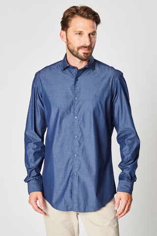Chemise rayée - Bleu - Harmont & Blaine