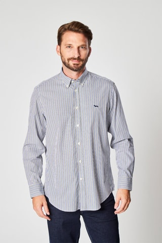 Chemise à carreaux - Bleu électrique et vert - Harmont & Blaine
