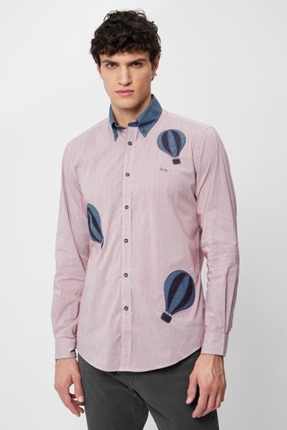 Chemise - Bordeaux et blanc - Harmont & Blaine