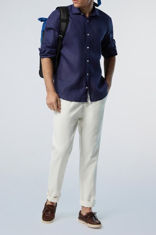 Chemise regular en lin Bleu marine - North Sails