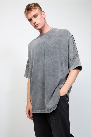 T-shirt oversize Bacosi - Gris - Richmond