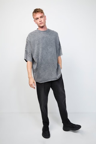 T-shirt oversize Bacosi - Gris - Richmond