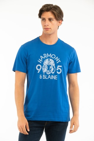 T-shirt - Bleu - Harmont & Blaine