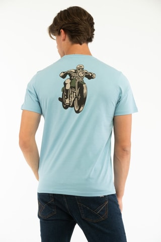 T-shirt - Bleu - Harmont & Blaine