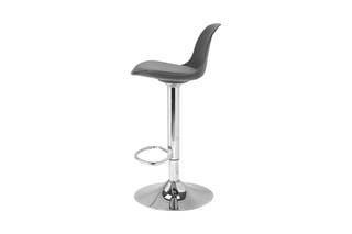 2 tabourets de bar Karl  - Gris - 63 à 84 cm