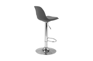 2 tabourets de bar Karl  - Gris - 63 à 84 cm