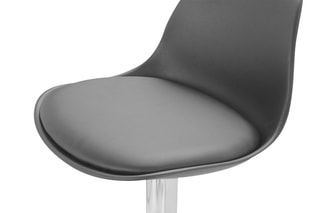 2 tabourets de bar Karl  - Gris - 63 à 84 cm