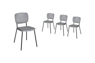 4 chaises Clara - 49,5 x 83 x 44 cm