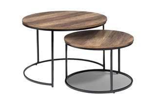 2 tables basses gigognes Eliza - 70 x 46 cm / 54 x 35,5 cm