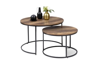 2 tables basses gigognes Eliza - 70 x 46 cm / 54 x 35,5 cm