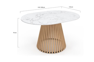 Table extensible Camélia - 110/150 x 75 x 110 cm