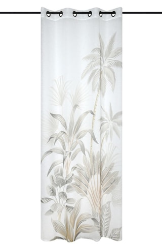 Voilage Nehora - Blanc et gris - 140 x 260 cm