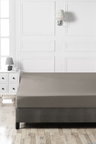 Drap-housse en coton 117g/m² - Gris