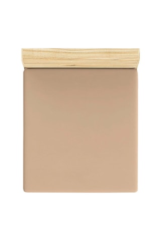 Drap-housse en coton 52 fils/cm² - Beige 