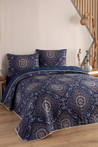 Parure de couette en coton - Bleu marine