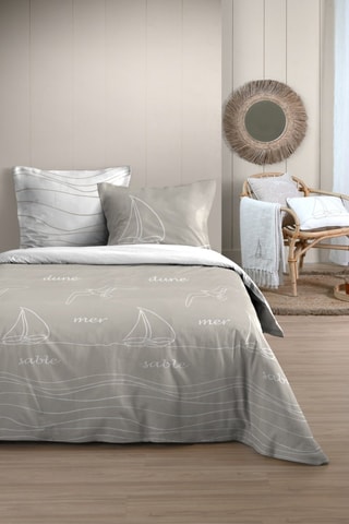 Parure de couette Dunes - Blanc et beige