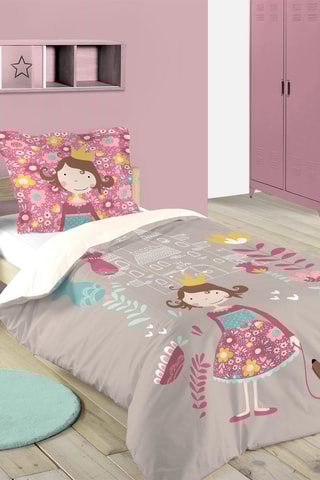 Parure de couette en coton - 57 fils/cm² - Rose