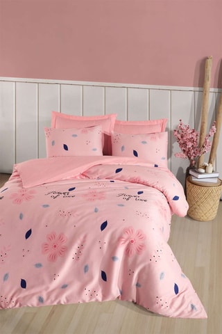 Parure de couette en coton 72 fils/cm² - Rose
