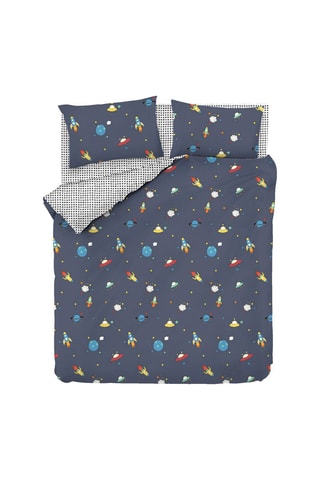 Parure de couette en coton 47 fils/cm² - Bleu