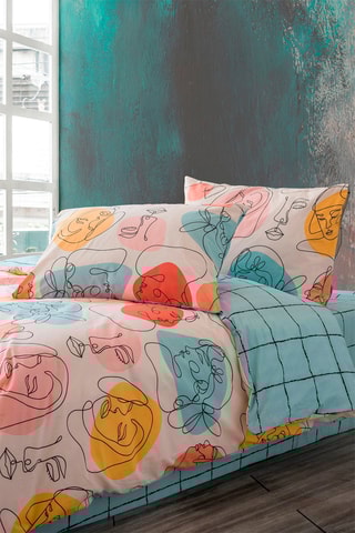 Parure de couette en coton 57 fils/cm² - Menthe