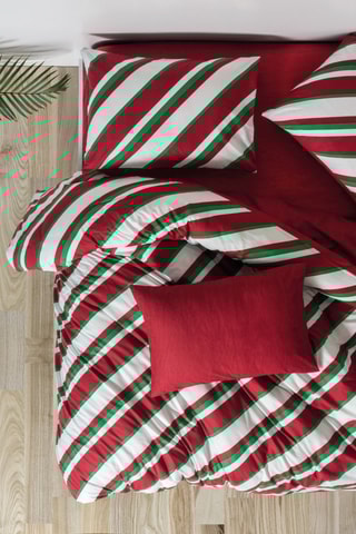 Parure de couette en coton 145 fils/m² Merry - Rouge